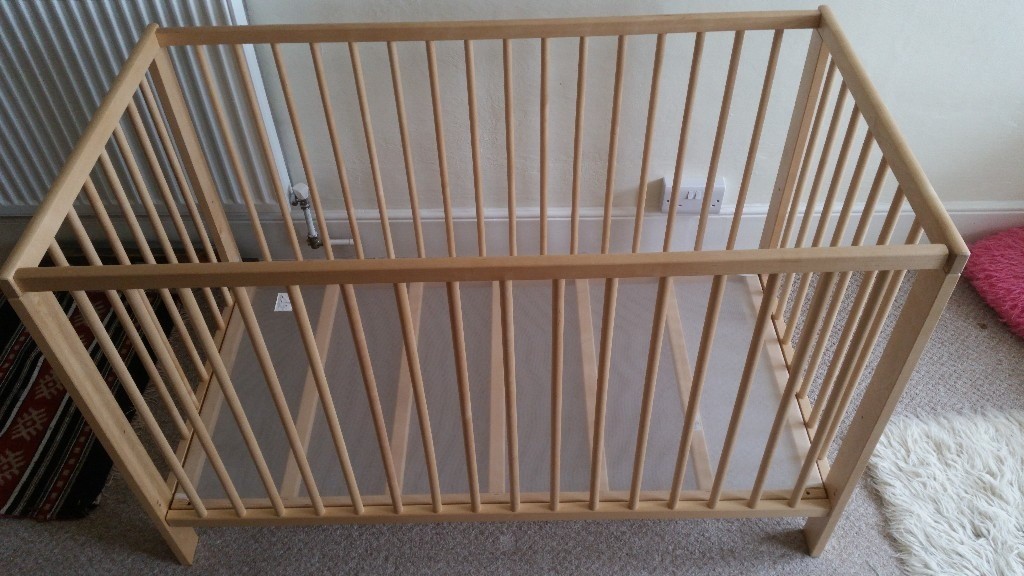 ikea wood cot